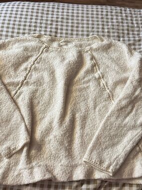 Anthropologie Cream Crew Neck Sweater